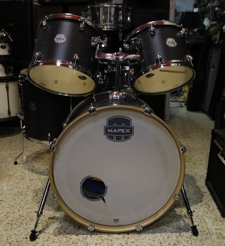 Mapex Storm Rock Set Ebony Grain Cassa 2 tom Timpano Rullante
