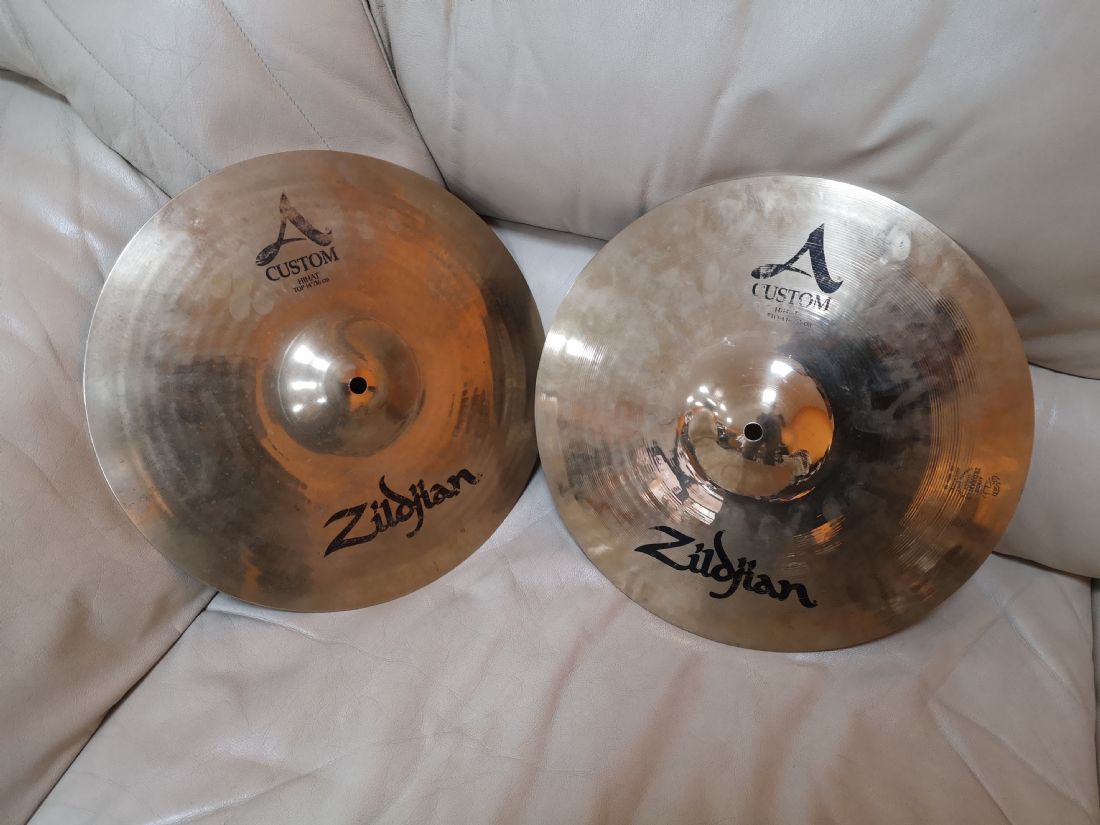 Zildjian A Custom HiHat 14" (36cm) Charleston per batteria Usato