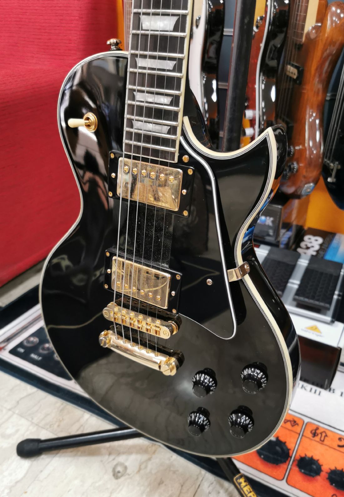 Accessori Chitarra Vintage Forge Piastra Jack Ovale Nera Per - Foto 5