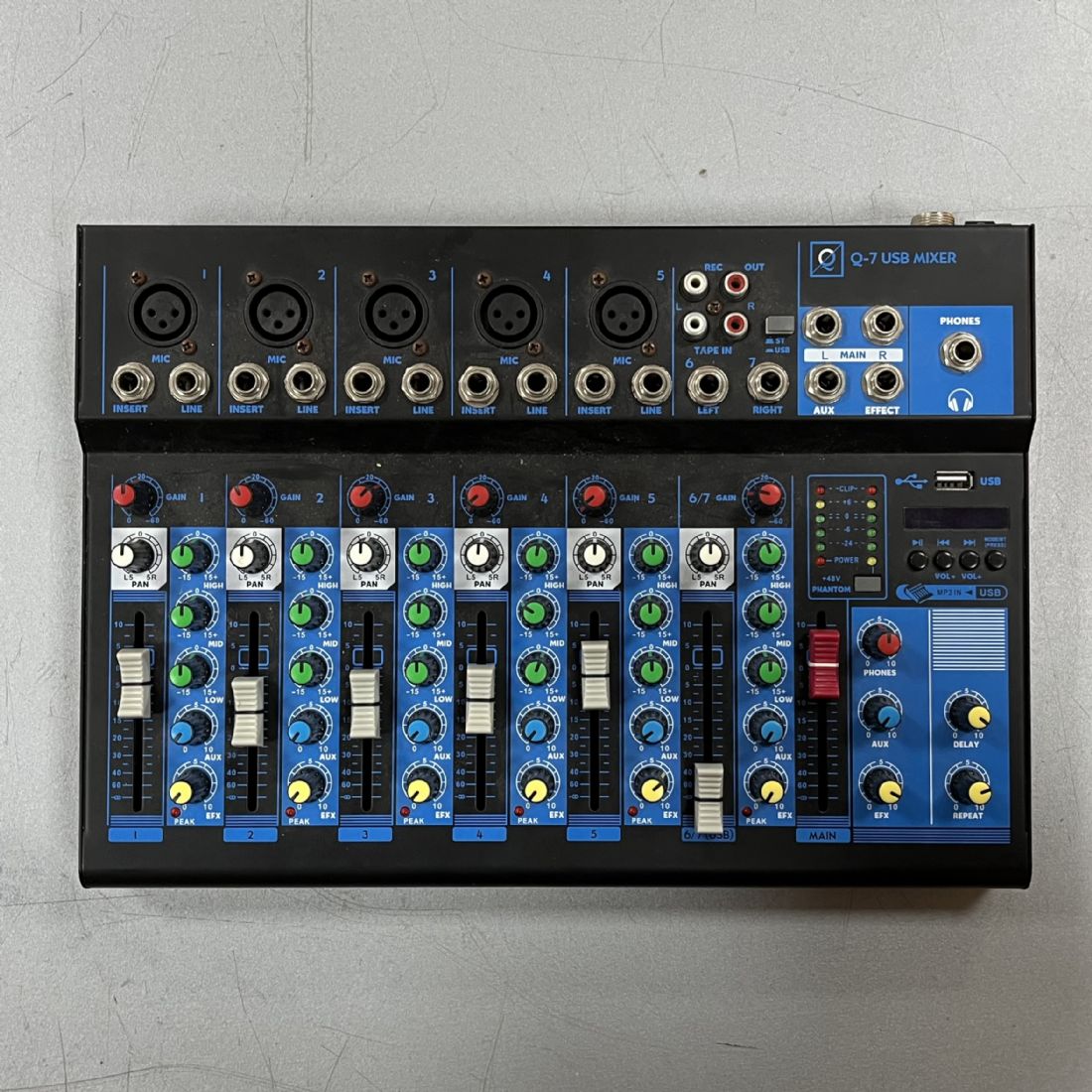 OQAN Mixer Q7 MK2 USB Mixer analogico 7 canali USB Usato Banco