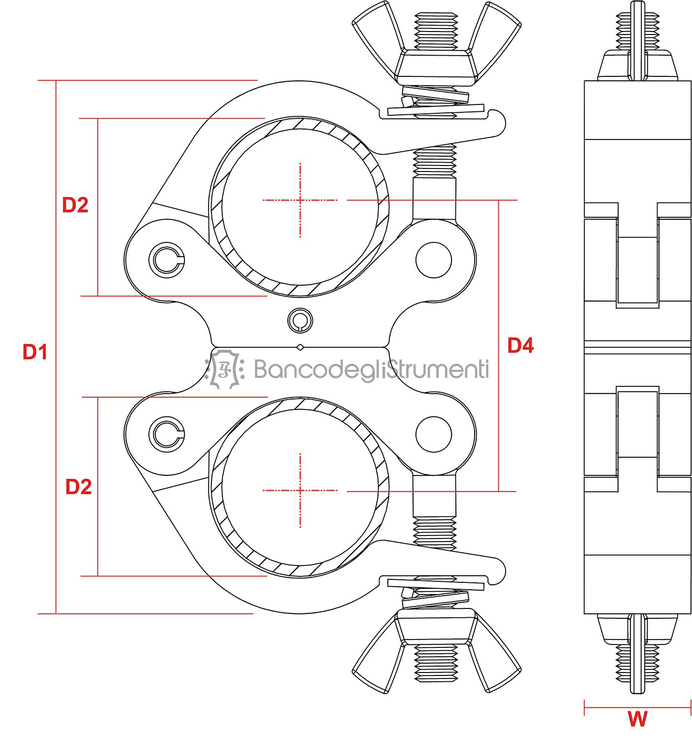 Spring Support Bc50 Beamz Bc50-200d Swivel Coupler Sl 200kg A Portable Truss, Supporti e ...