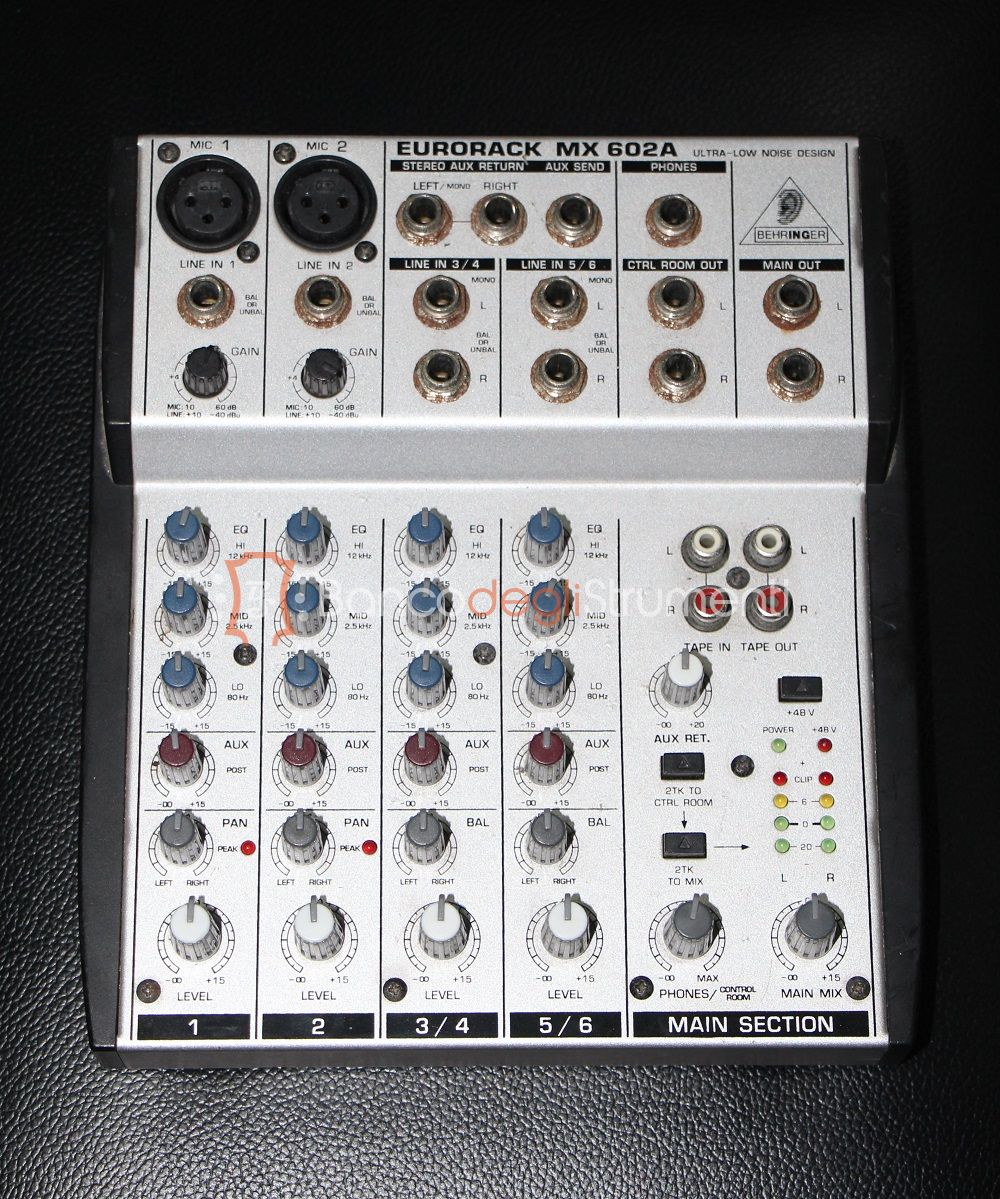 Behringer Eurorack MX 602A Mixer 6 canali - Usato - Banco